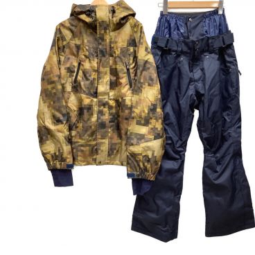 【中古】Mizuno スキーウェア・パンツセット　 ネイビー メンズXL 中古】Mizuno スキーウェア・パンツセット ネイビー メンズXL