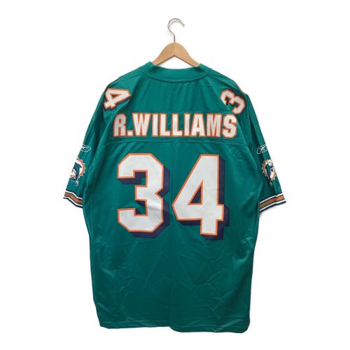 REEBOK (リーボック) ゲームシャツ メンズ 2XL グリーン NFL ドルフィンズ R.WILLIAMS