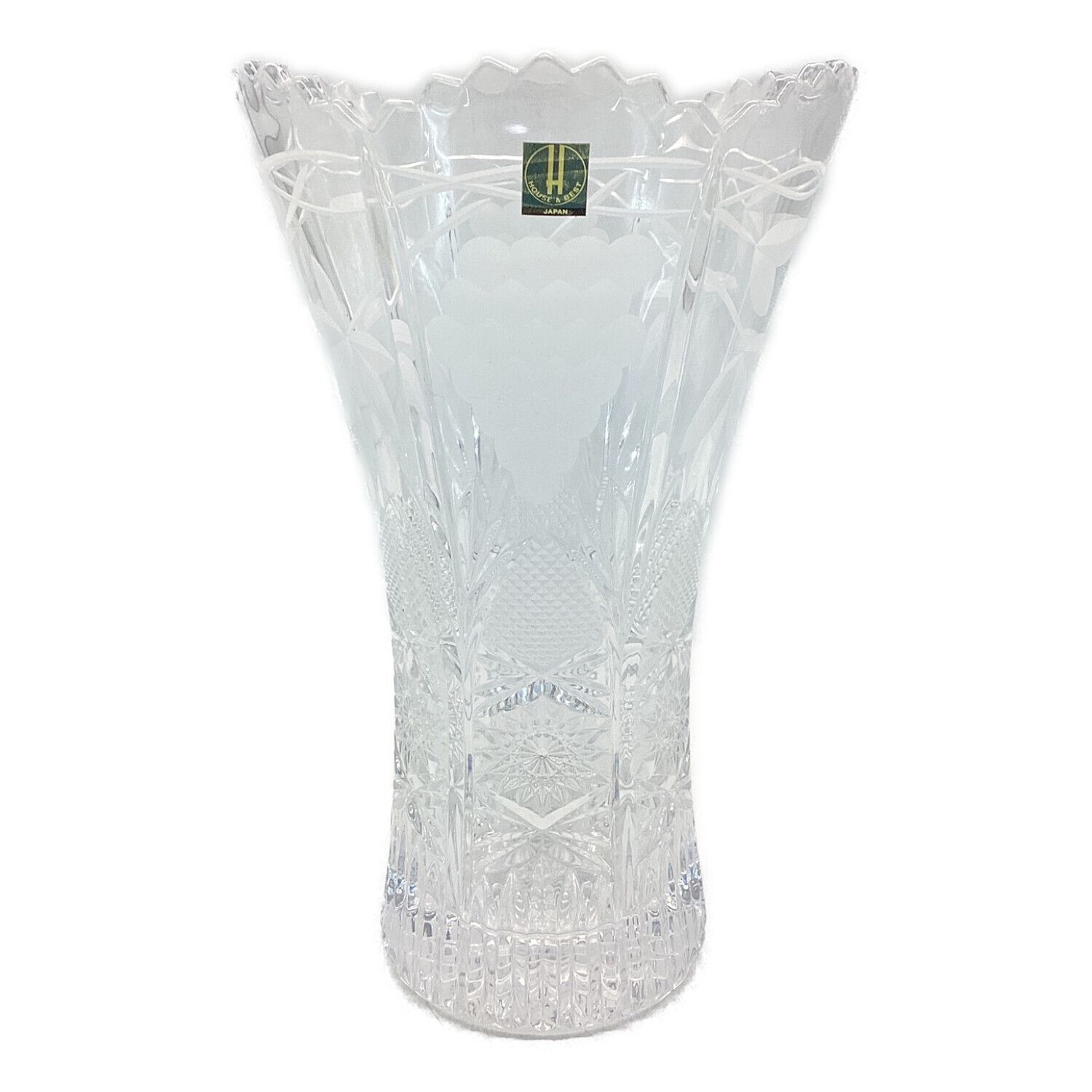 HOYA CRYSTAL クリスタルガラス フラワーベース 花瓶 - 工芸品