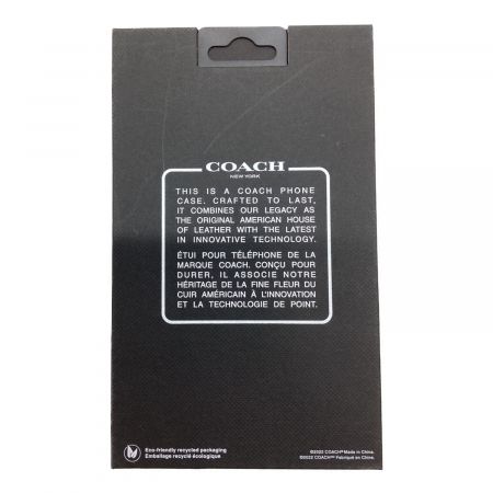COACH (コーチ) iPhoneケース 6.7インチ 手帳型 ブラック