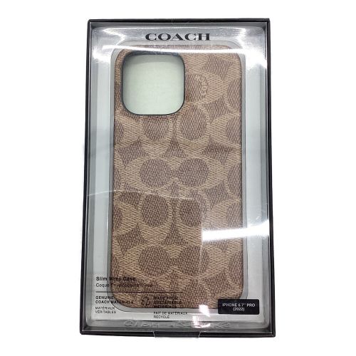 COACH (コーチ) iPhoneケース 6.7インチ ベージュ