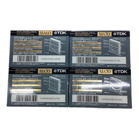 TDK (ティーディーケ) カセットテープ 4本（60×1、70×3）セット METAL POSITION TYPE Ⅳ 〇