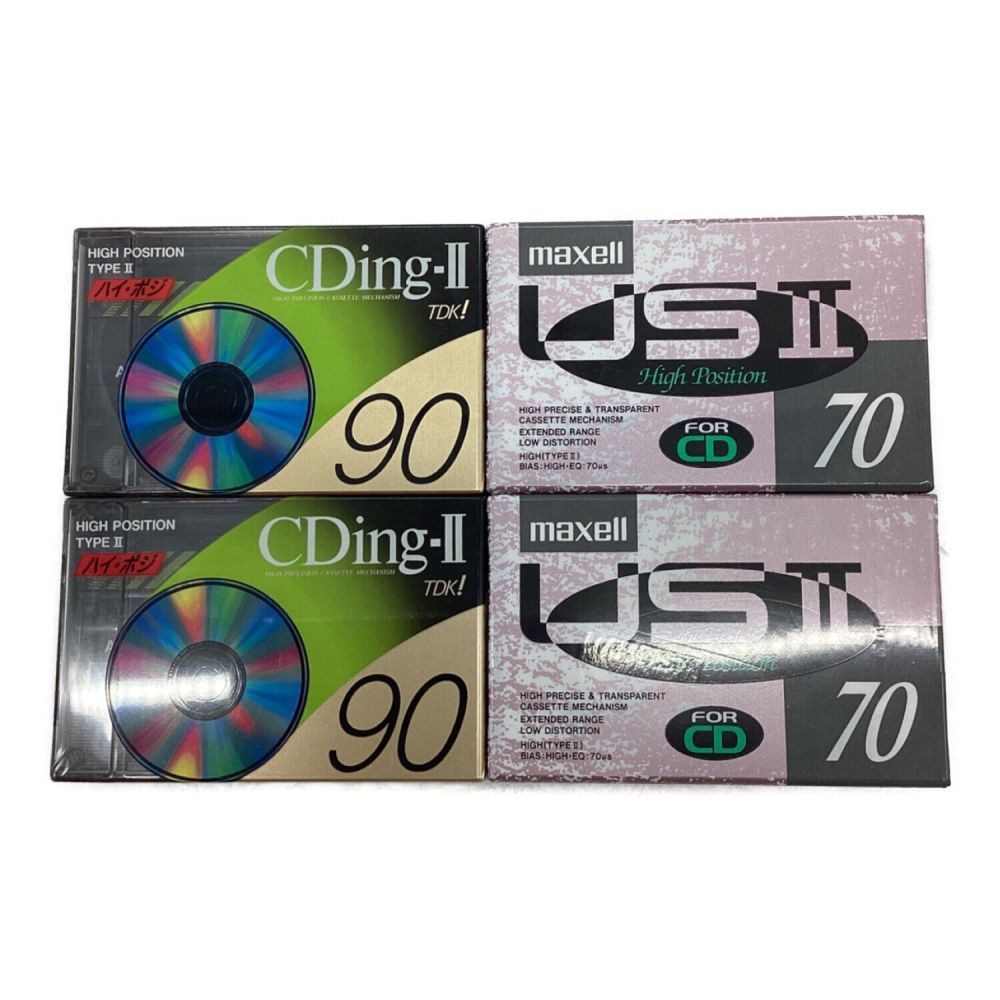 TDK&maxell カセットテープ 4本（70×2、90×2）セット ハイポジ
