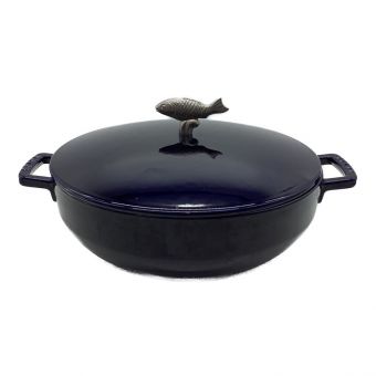 Staub (ストウブ) 両手鍋 28cm ネイビー 40510-326-5 ココットフィッシュグランブルーB