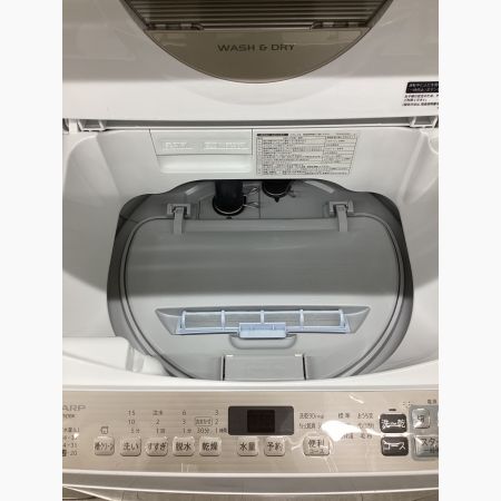 SHARP (シャープ) 縦型洗濯乾燥機 ヘコミ有 5.0kg ES-T5DBK-N 2020年製 クリーニング済