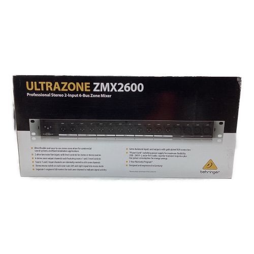 BEHRINGER (ベリンガー) ULTRAZONE ZMX2600 ミキシングアンプ @