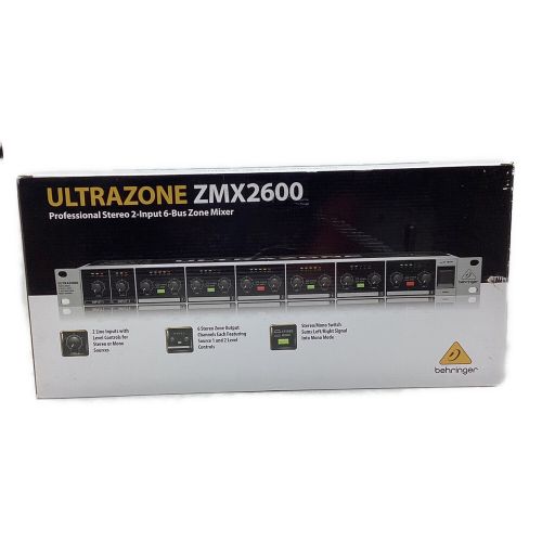 BEHRINGER (ベリンガー) ULTRAZONE ZMX2600 ミキシングアンプ @