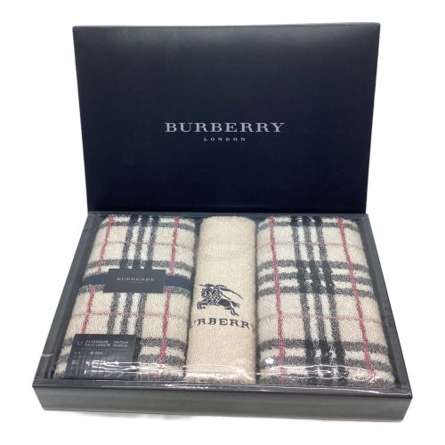 BURBERRY (バーバリー) フェイスタオルセット ウォッシュ1枚 フェイスタオル2枚