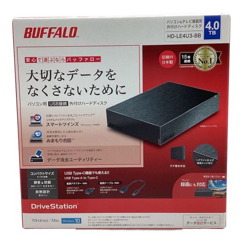 BUFFALO (バッファロー) 外付けHDD HD-LE4U3-BB