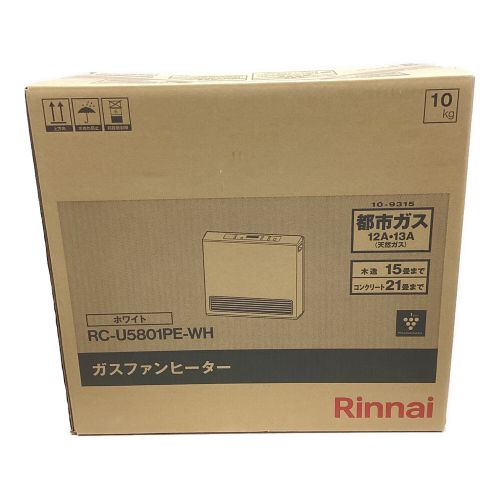 Rinnai (リンナイ) 都市ガスファンヒーター RC-U5801PE-WH PSTGマーク(都市ガス)有