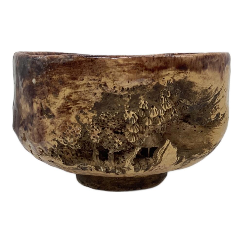 出雲楽山焼き 抹茶碗 釉薬 骨董品 コレクション 古美術 時代物 出雲楽山焼き 抹茶碗 釉薬 骨董品 コレクション 古美術 時代物