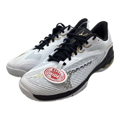 MIZUNO (ミズノ) ソフトテニスシューズ メンズ SIZE 28cm ホワイト ウエーブエクシードライト