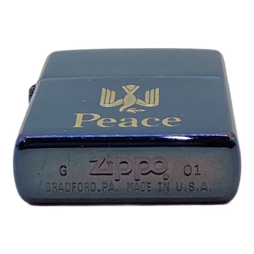 PEACE (ピース) ZIPPO ブルーチタン 2001