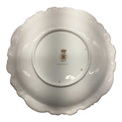 ROYAL DOULTON (ロイヤルドルトン) 金彩花絵プレート 貝殻ボーダーブラッシュアイボリー