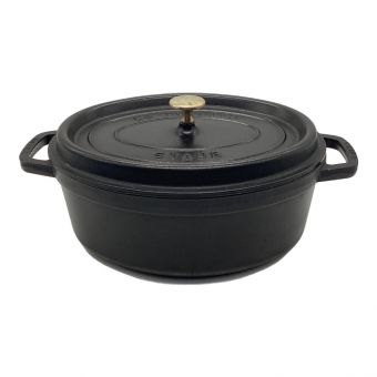 Staub (ストウブ) 両手鍋 29cm ブラック オーバル