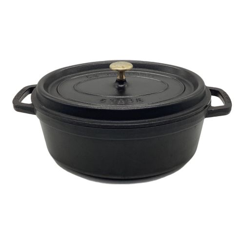 Staub (ストウブ) 両手鍋 29cm ブラック オーバル