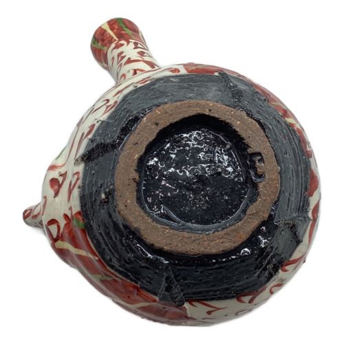 生井講蔵 (ナマイショウゾウ) 急須 赤白 NK11 益子焼