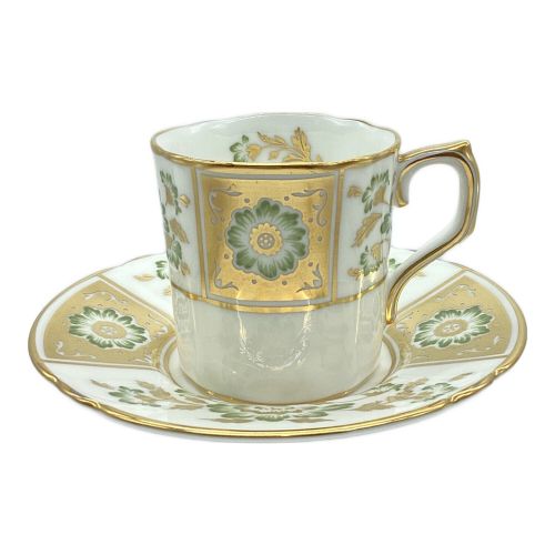 ROYAL CROWN DERBY (ロイヤルクラウンダービー) コーヒーカップ&ソーサー グリーンパネル