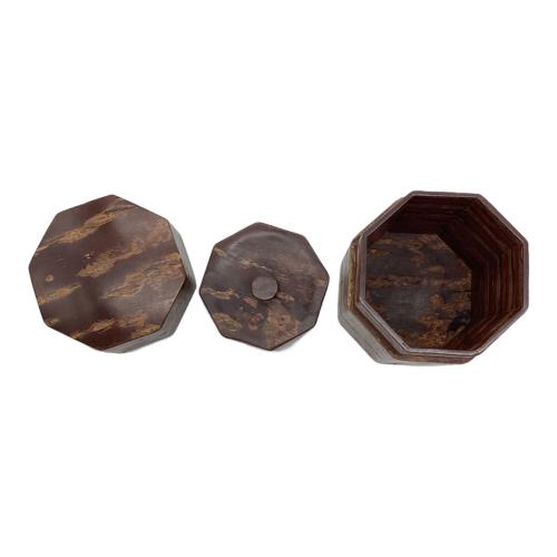 桜皮細工 (オウヒザイク) 茶筒