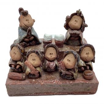 太古窯 陶器雛人形二段飾り