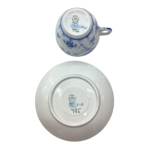 ROYAL COPENHAGEN (ロイヤル・コペンハーゲン) コーヒーカップ&ソーサー ブルーフルーテッド・ハーフレース