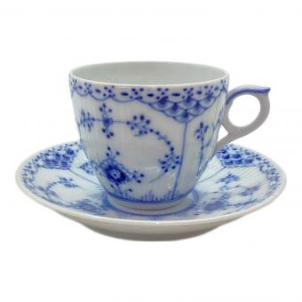 ROYAL COPENHAGEN (ロイヤル・コペンハーゲン) コーヒーカップ&ソーサー ブルーフルーテッド・ハーフレース