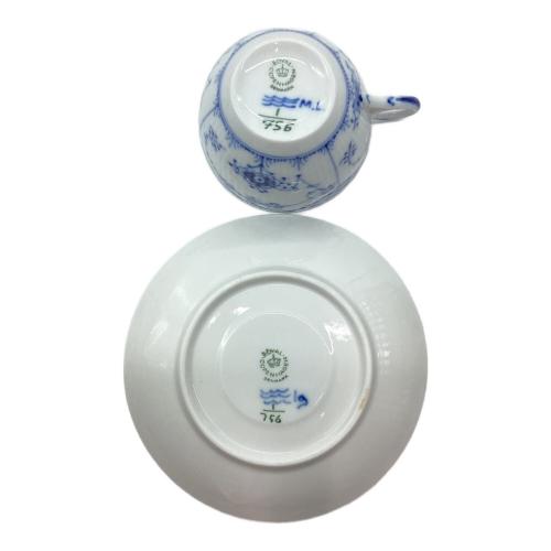 ROYAL COPENHAGEN (ロイヤル・コペンハーゲン) コーヒーカップ&ソーサー ブルーフルーテッド・ハーフレース
