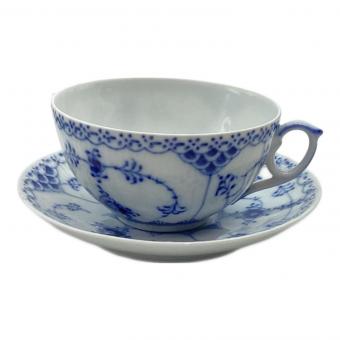 ROYAL COPENHAGEN (ロイヤル・コペンハーゲン) ティーカップ&ソーサー ブルーフルーテッド・ハーフレース