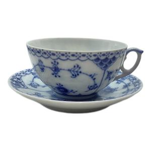 ROYAL COPENHAGEN (ロイヤル・コペンハーゲン) ティーカップ&ソーサー ブルーフルーテッド・ハーフレース