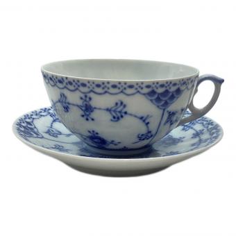 ROYAL COPENHAGEN (ロイヤル・コペンハーゲン) ティーカップ&ソーサー ブルーフルーテッド・ハーフレース