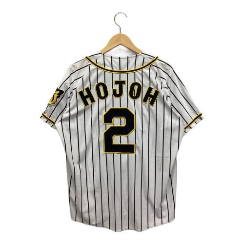 MIZUNO (ミズノ) ゲームシャツ メンズ SIZE L ホワイト×ブラック 阪神タイガース  北条史也 2 ストライプ