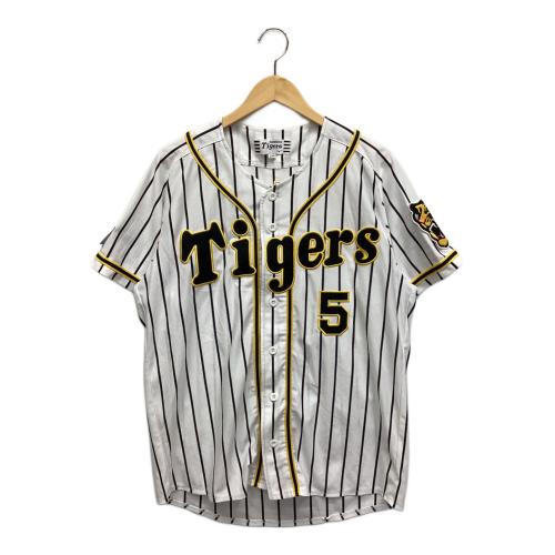 MIZUNO (ミズノ) ゲームシャツ メンズ SIZE L ホワイト×ブラック ストライプ