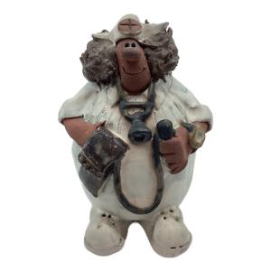 インテリア小物 陶器人形 医師