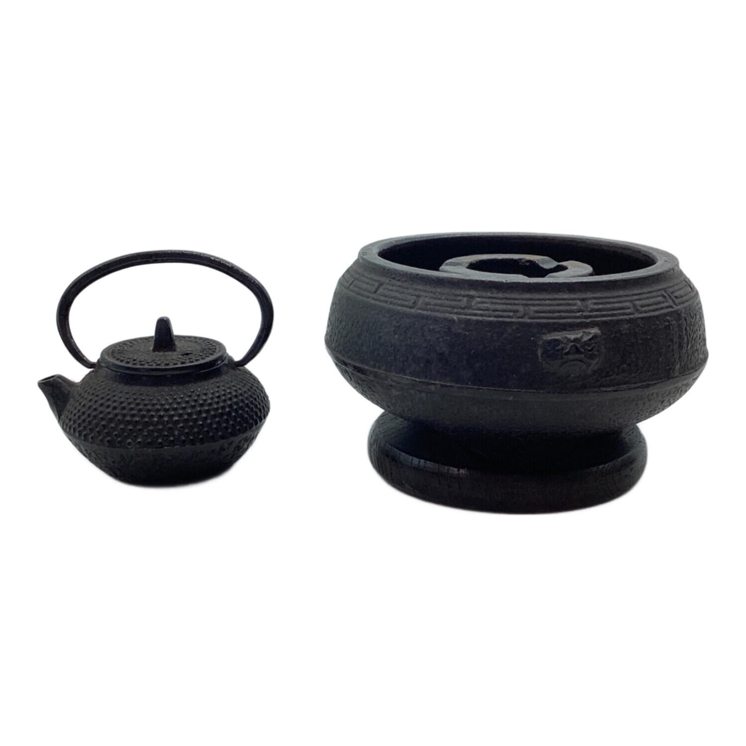 南部喜州 及川 喜徳造 鍛治打袋鉉15型 南部鉄瓶 供箱