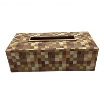ボックスティッシュケース 寄木細工