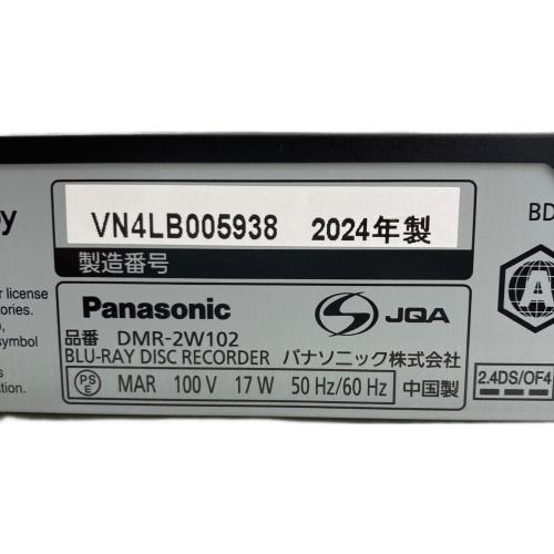 Panasonic (パナソニック) Blu-rayレコーダー DMR-2W102 2024年製 -