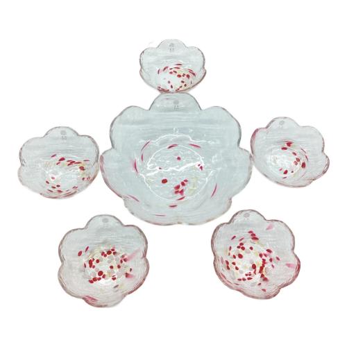 石塚硝子 (イシヅカガラス) 御皿セット 津軽びいどろ 大1・小5セット