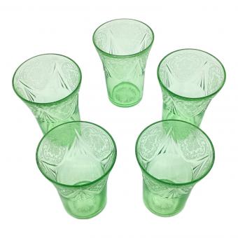 ディプレッションガラス 1930~40年代 アメリカンアンティーク 5Pセット