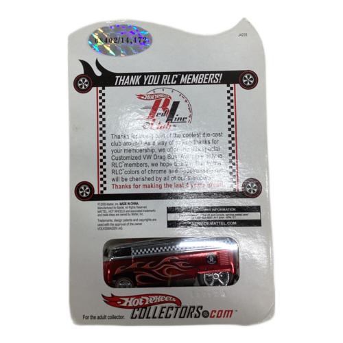 HOT WHEELS (ホットウィールズ) ミニカー HOT WHEELS COLLECTORS Customized Volkswagen Drag BUS RED LINE CLUB
