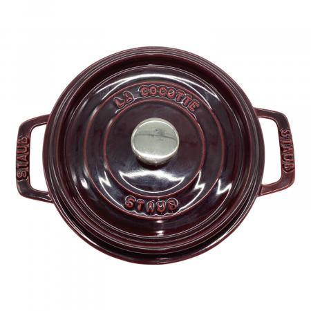 Staub (ストウブ) 両手鍋 18cm ボルドー ピコココットラウンド