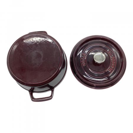 Staub (ストウブ) 両手鍋 18cm ボルドー ピコココットラウンド