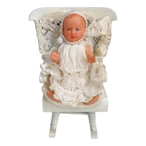 ドール アンティークドール ドールハウス用ロッキングチェア