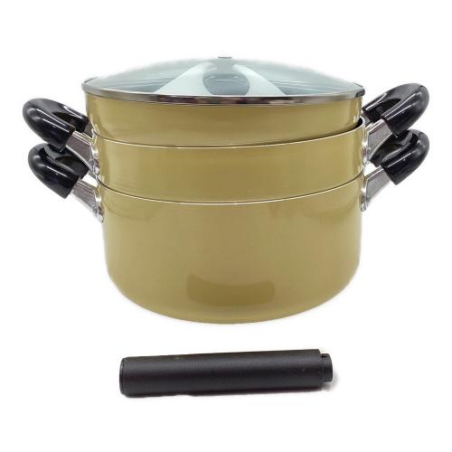 マダムリファイン 両手鍋フライパンセット イエロー