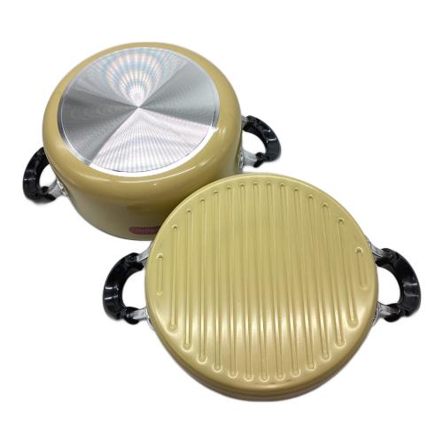 マダムリファイン 両手鍋フライパンセット イエロー