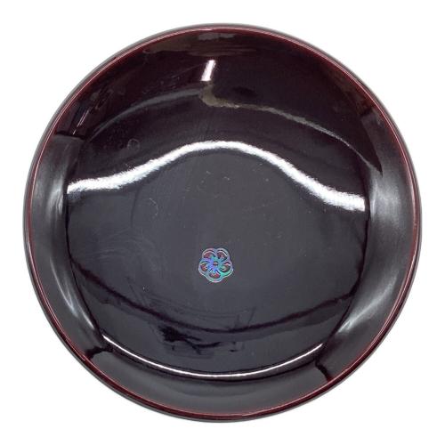 皿揃え 4.5寸 銘々皿 総溜 明月 5Pセット 漆器