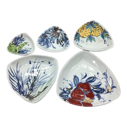 梅田純一 (ウメダジュンイチ) 陶器三角皿 2008 5Pセット
