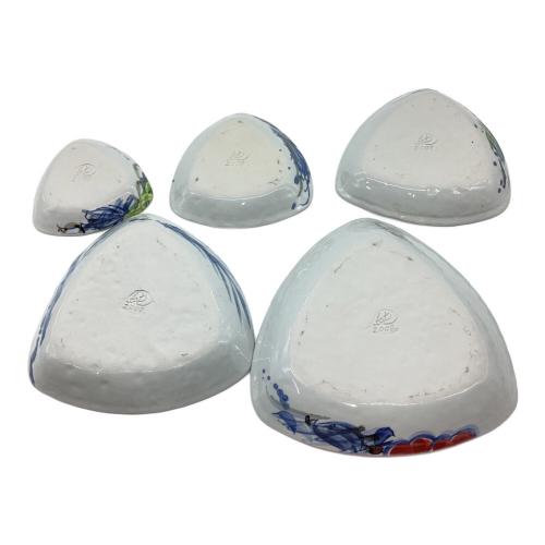 梅田純一 (ウメダジュンイチ) 陶器三角皿 2008 5Pセット