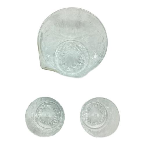 田島硝子 (タジマガラス) 冷酒セット 片口1個、ぐい呑2個 藍花 3Pセット