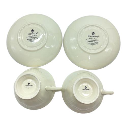 Wedgwood (ウェッジウッド) カップ&ソーサー クイーンズプレイン 2Pセット