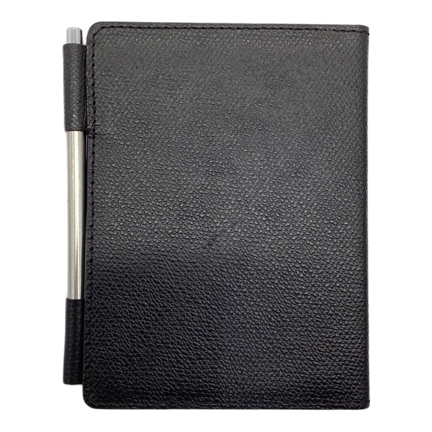 薄いメモ帳 abrAsus アブラサス ブラック 替えの純正ノックペン×2付属